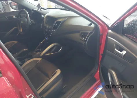 2013 Hyundai Veloster Turbo W/Black from USA, damaged, VIN KMHTC6AE9DU106071